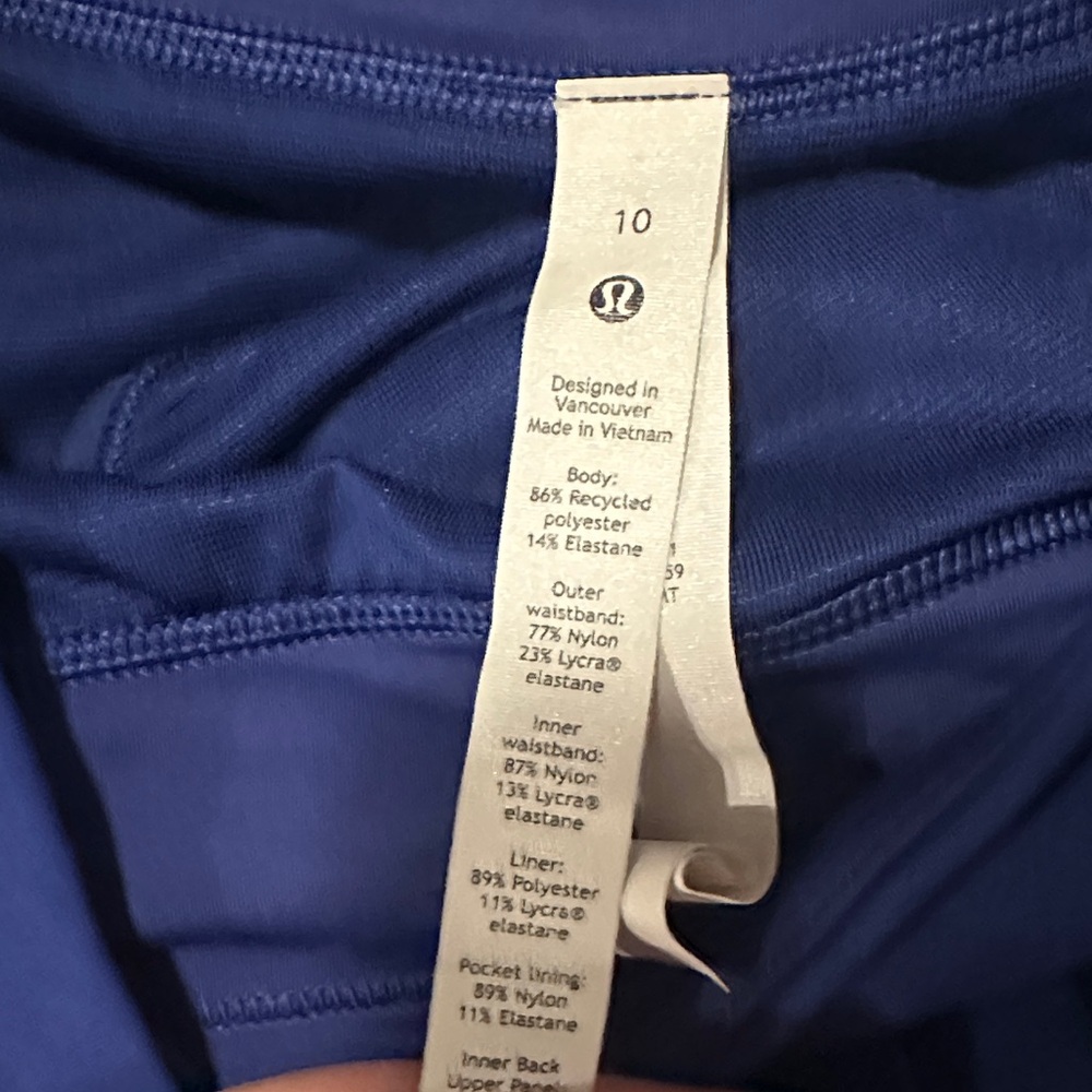 Lululemon Athletica Larkspur Blue Speed Up Short Long 4” Women’s 10 Running Gym - Picture 7 of 10